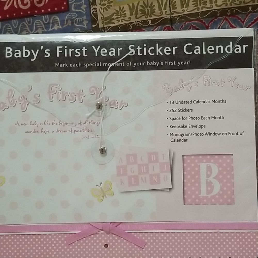 Baby's first year sticker calendar